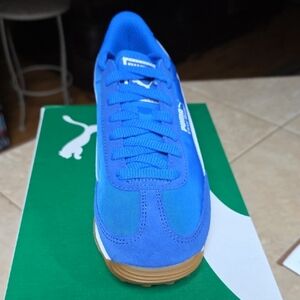 Puma  Bold Blue Lace-Up Sneakers with Gum Sole